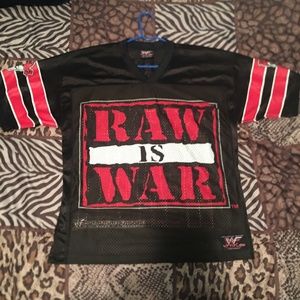 Vintage WWF Raw is War 1999 Jersey Size Large